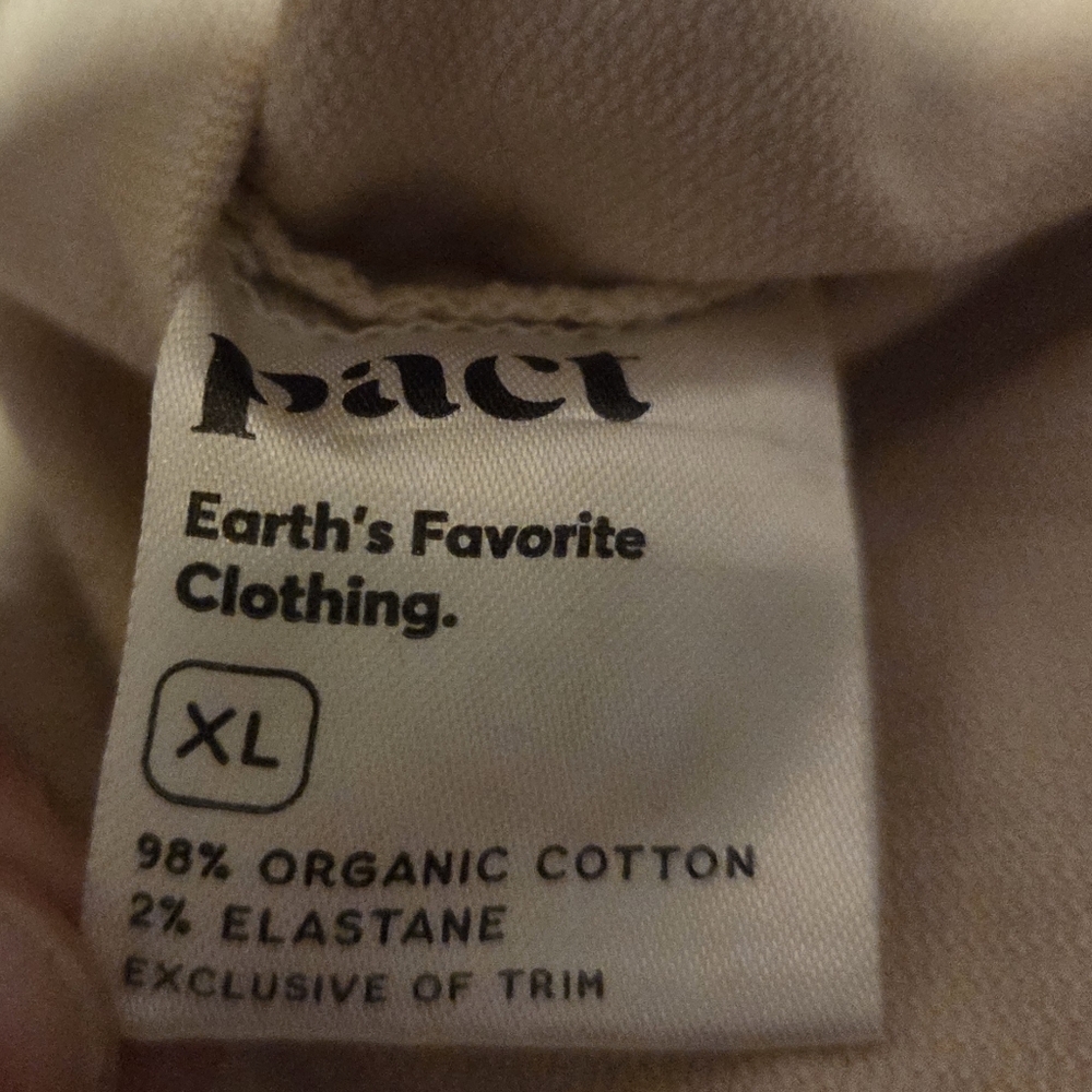 NWT Pact Corduroy Bomber Jacket Sandshell Beige Women's XL Modern Organic Cotton - Picture 8 of 9